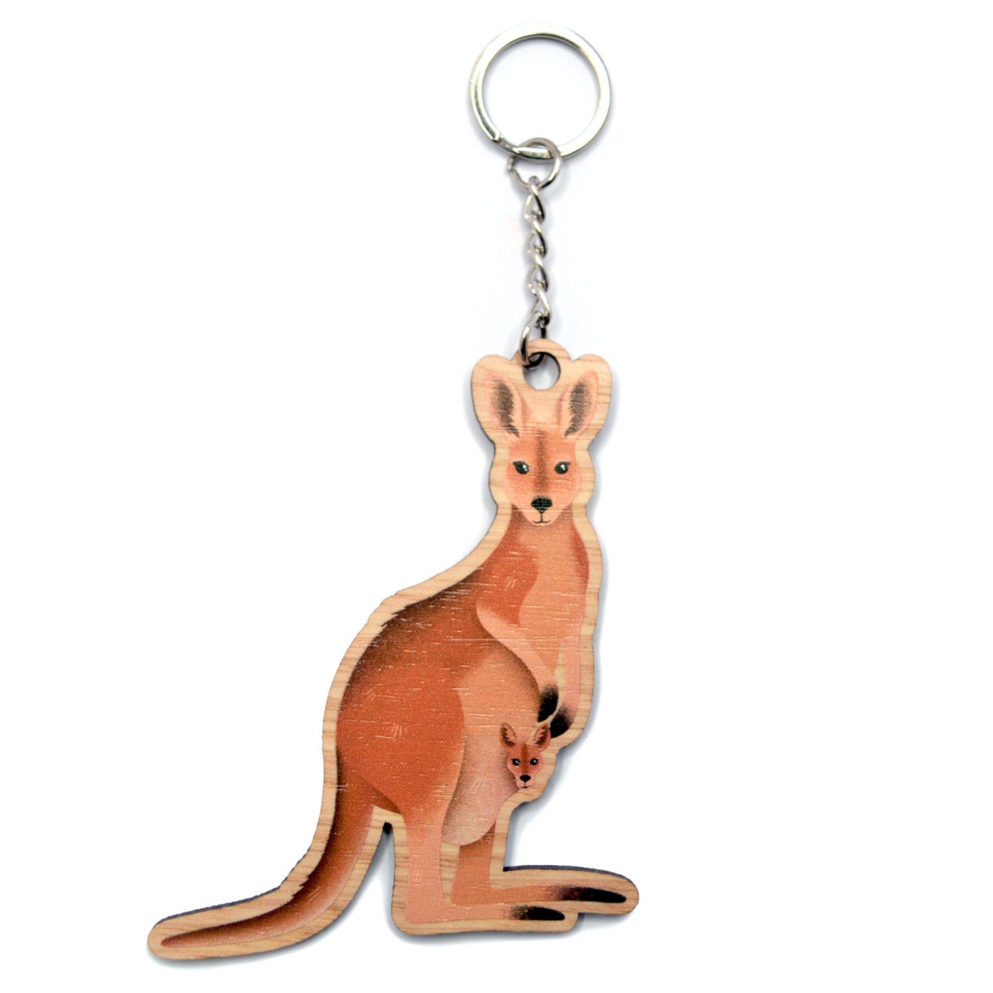 Wooden Keychain | Kangaroo