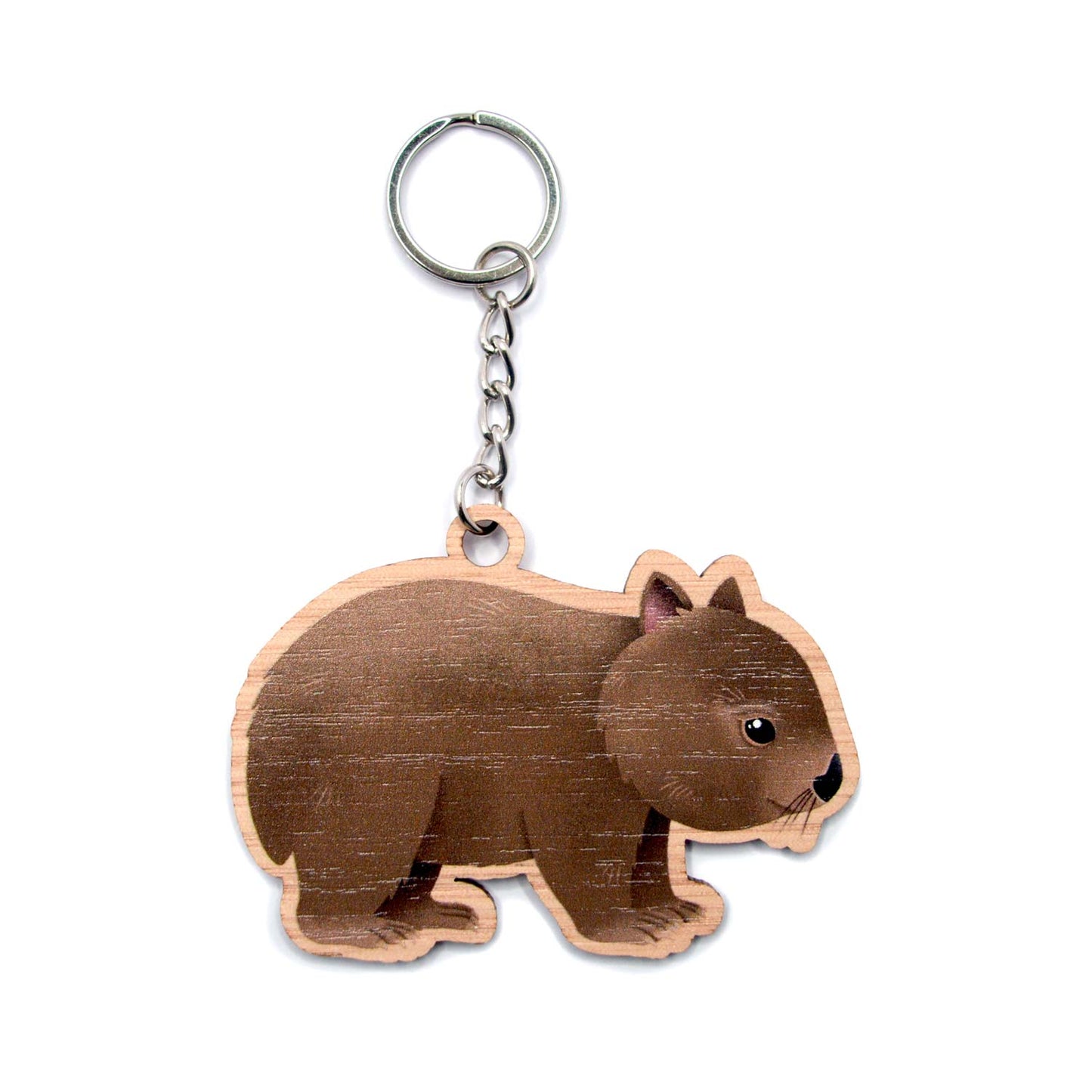 Wooden Keychain | Wombat