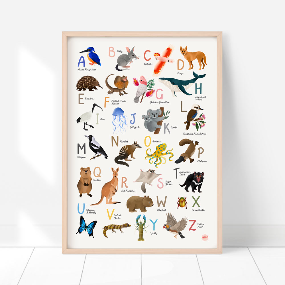 Australian Animals Alphabet | Fine Art Print
