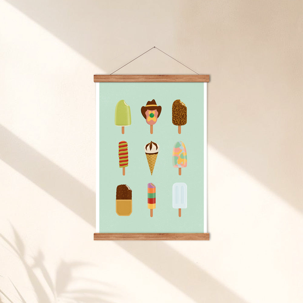 A3 Magnetic Wooden Hanging Frame