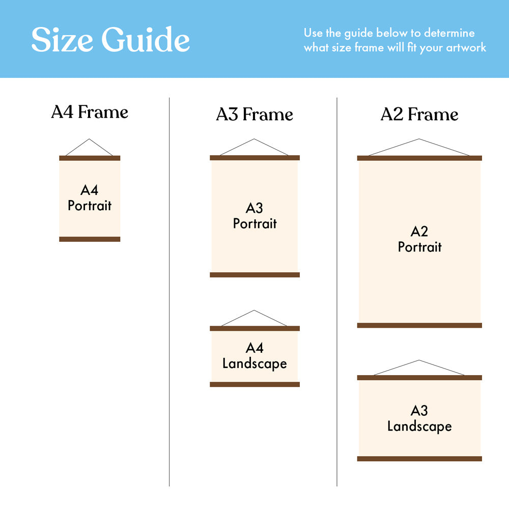 A2 Magnetic Wooden Hanging Frame
