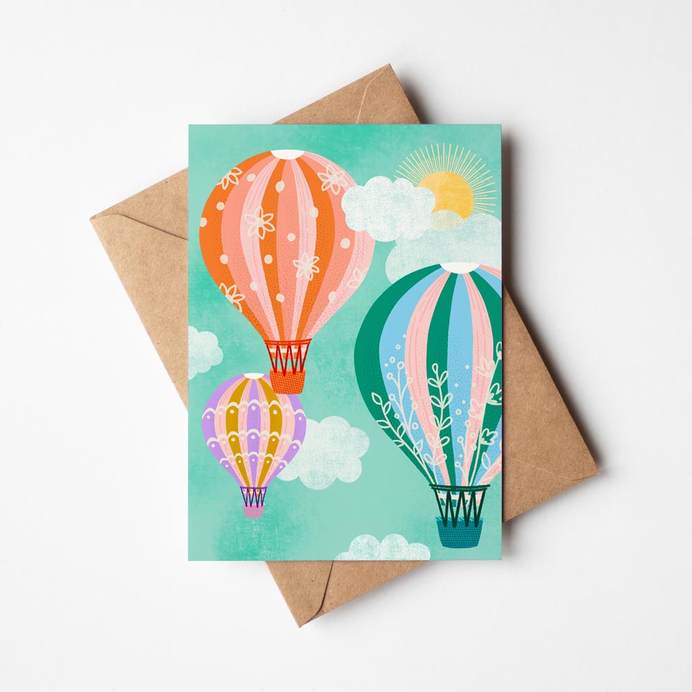 Hot Air Balloons | Greeting Card