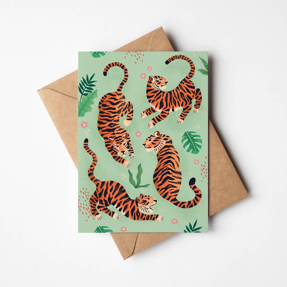 Jungle Tigers | Greeting Card