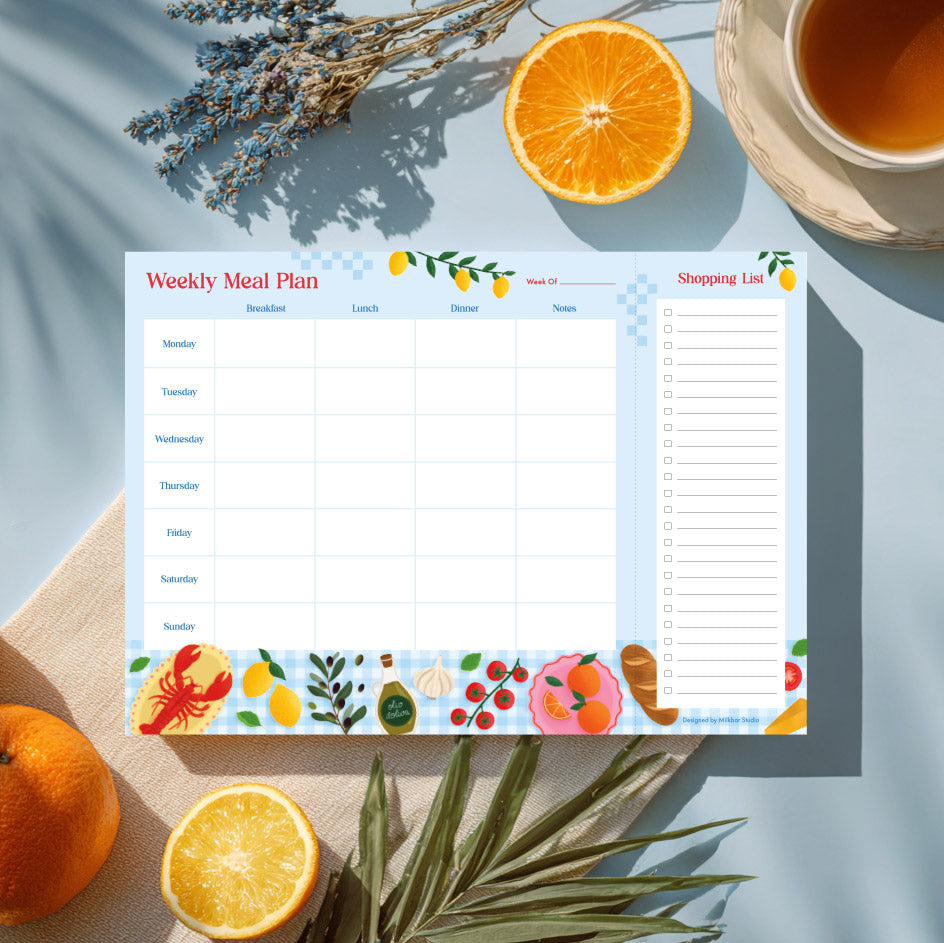 Italian Feast | A4 Weekly Planner Notepad