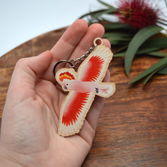 Wooden Keychain  | Cockatoo