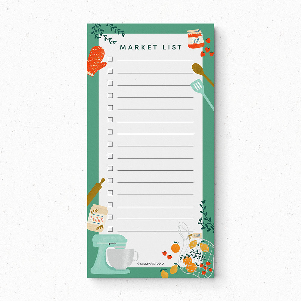 Market Shopping List | Checklist Notepad