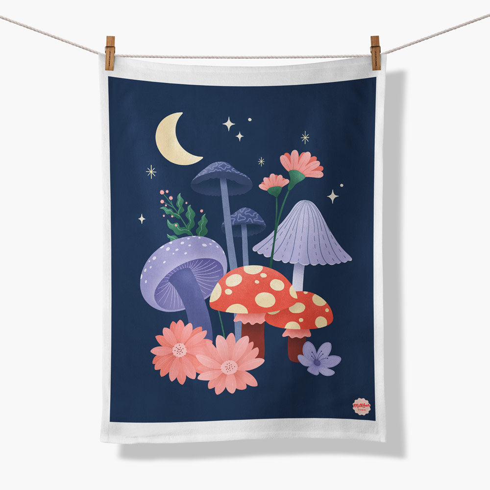 Moonlight Mushrooms | Tea Towel