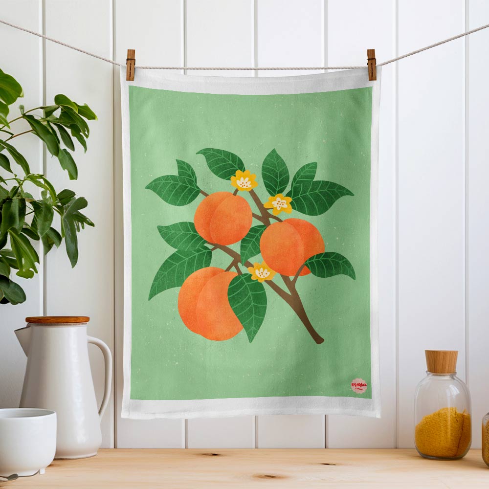 Summer Peaches | Tea Towel