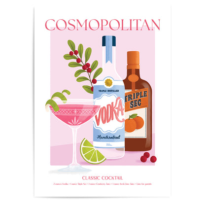 Cosmopolitan - Cocktail Series | Fine Art Print