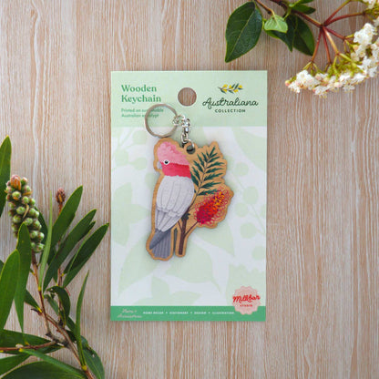 Wooden Keychain  | Galah