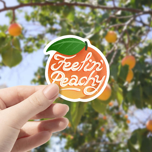 Feelin' Peachy | Vinyl Sticker